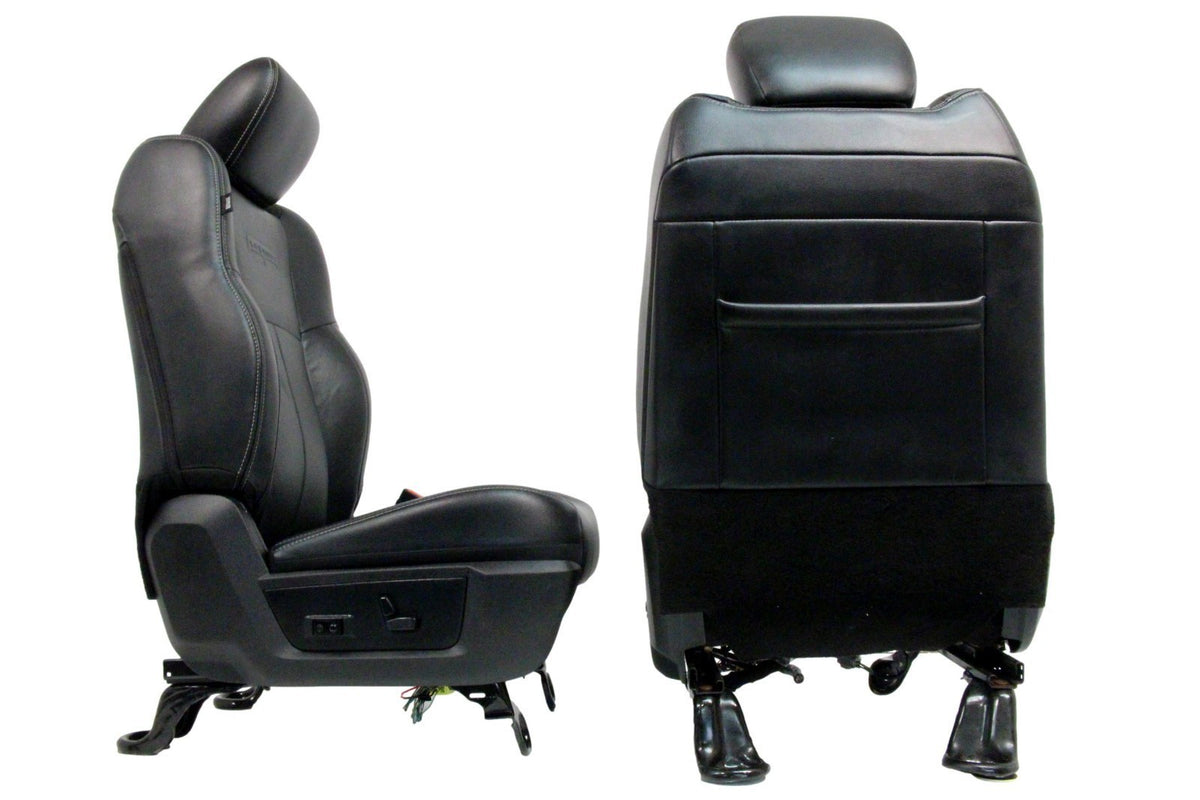 2002 - 2018 Ram Front Seats, Laramie Black Leather Heated Cooled w/ Memory