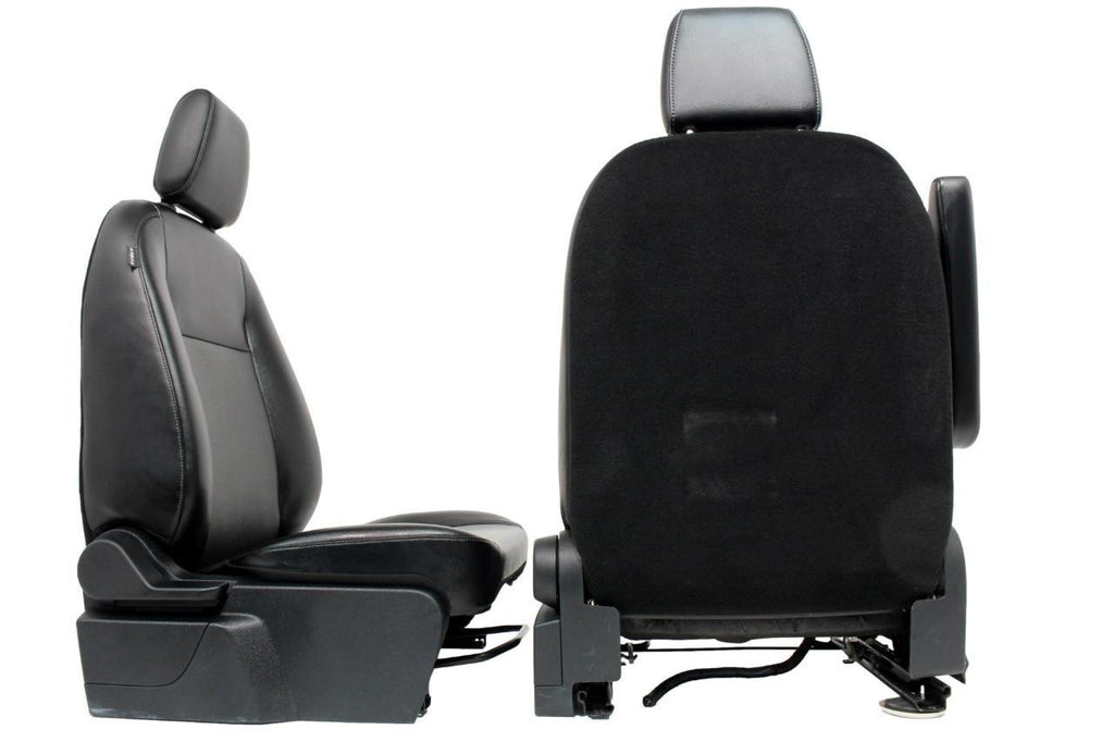 2015 - 2026 Ford Transit Seats, Black Dark Gray Vinyl, Manual w/ Armrest OEM