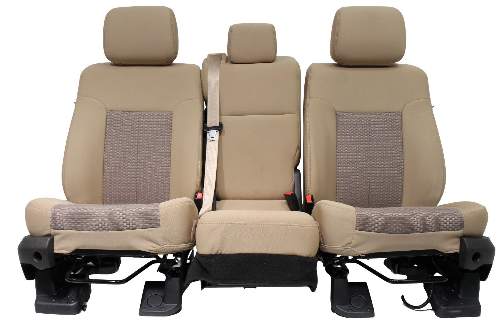 2011 - 2016 Ford Super Duty Front Seats, Adobe Tan Cloth 40/20/40 Split Bench