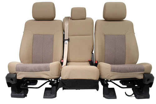 2011 - 2016 Ford Super Duty Front Seats, Adobe Tan Cloth 40/20/40 Split Bench