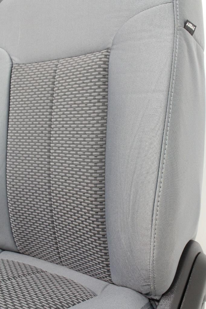 1999 - 2016 Ford Super Duty Front Seats, XL Steel Gray Cloth Bench w/ Jumpseat