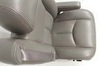 1999-2007 Sierra Silverado Heated Power Leather Seats Pewter Gray, 2-Way Lumbar