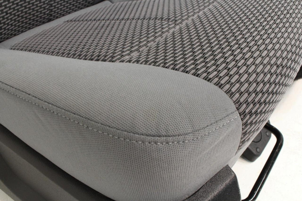 1999 - 2016 Ford Super Duty Front Seats, XL Steel Gray Cloth Bench w/ Jumpseat