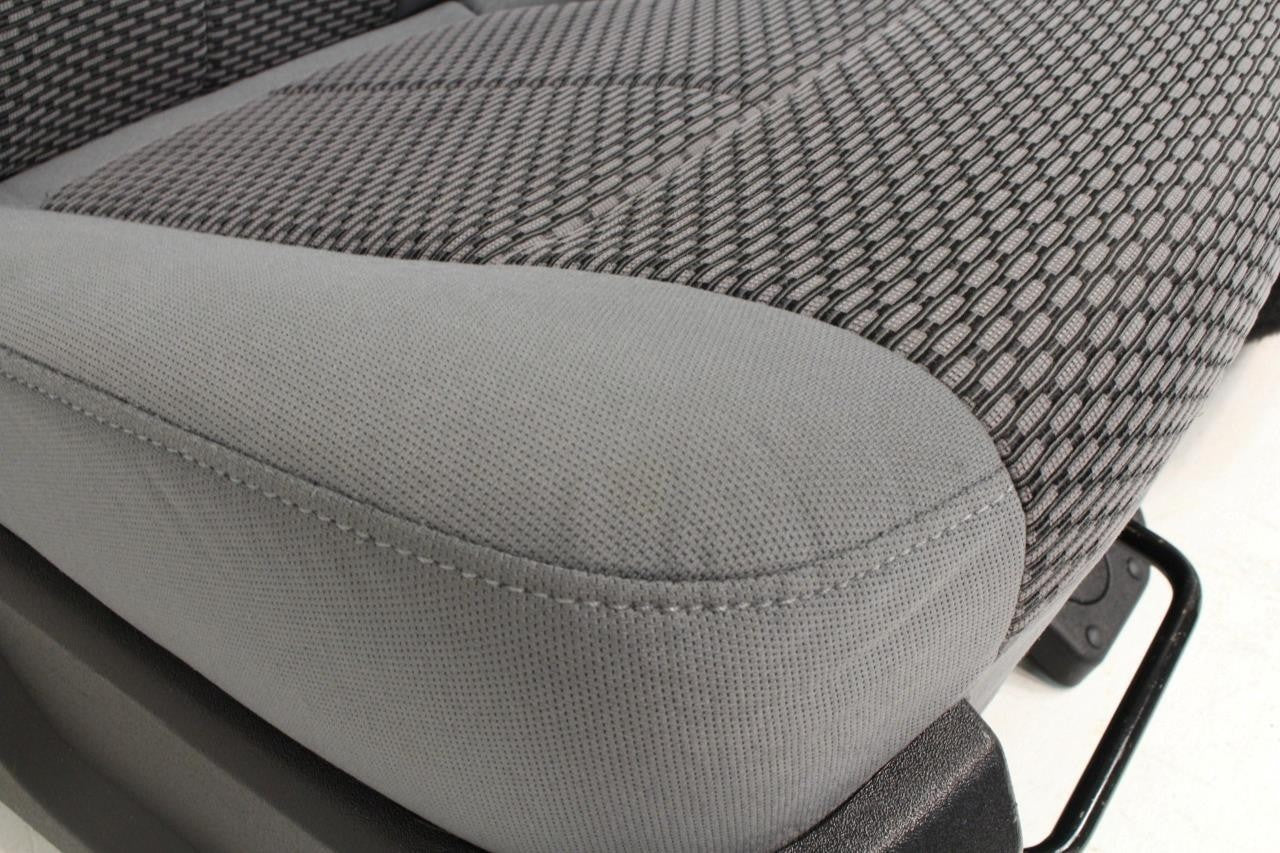 1999 - 2016 Ford Super Duty Front Seats, XL Steel Gray Cloth Bench w/ Jumpseat