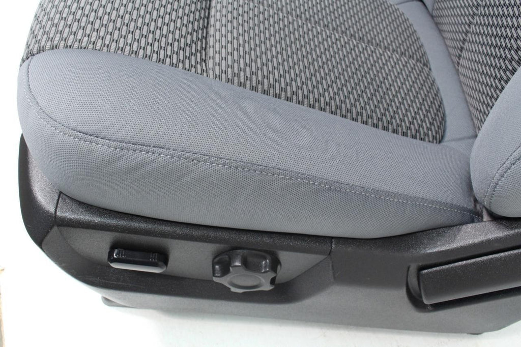 1999 - 2016 Ford Super Duty Front Seats, XLT Steel Gray Cloth Power w/ Jumpseat