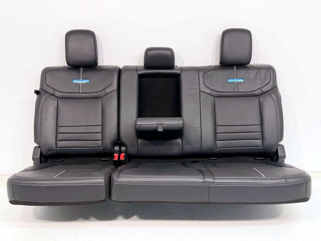 2021 - 2026 F-150 Super Duty Platinum Seats Set, Black Leather Gray Massaging