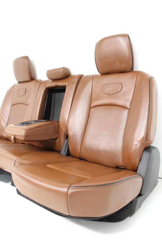 2002 - 2018 Ram Longhorn Seats Set, Crew Cab Cattle Brown Leather Heat & Cool