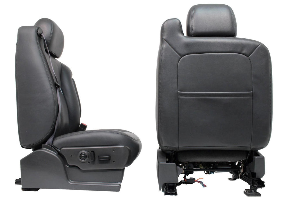 99-06 Sierra Silverado Front Seats, Dark Pewter Leather, Power Lumbar Bolster