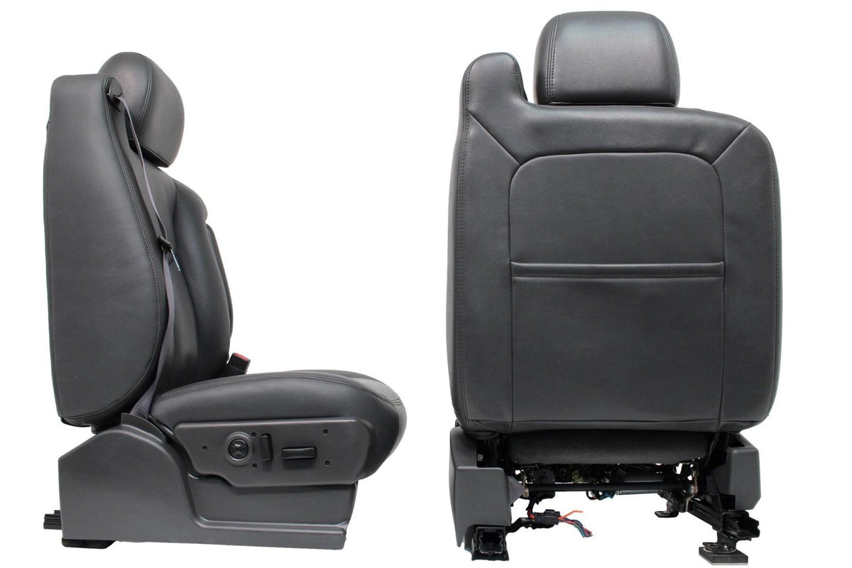 99-06 Sierra Silverado Front Seats, Dark Pewter Leather, Power Lumbar Bolster