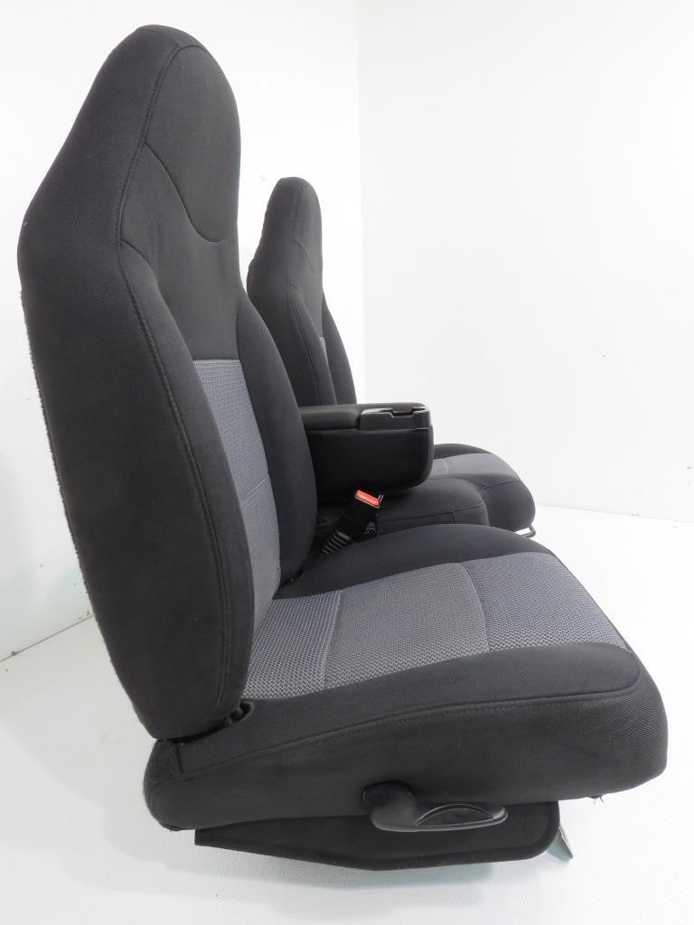 1998 - 2003 Ford Ranger Seats, Extended Cab 60-40 Split Bench, Black Gray Cloth