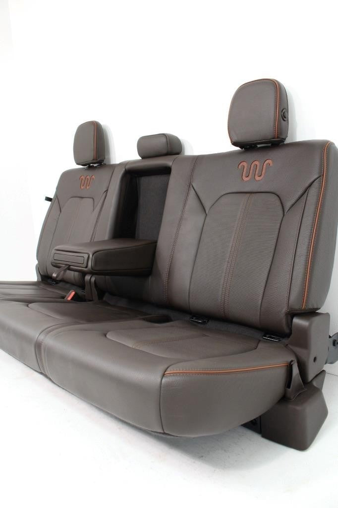 2015-2022 Ford F150 Super Duty Seats Set, King Ranch Java Brown Leather Crew Cab