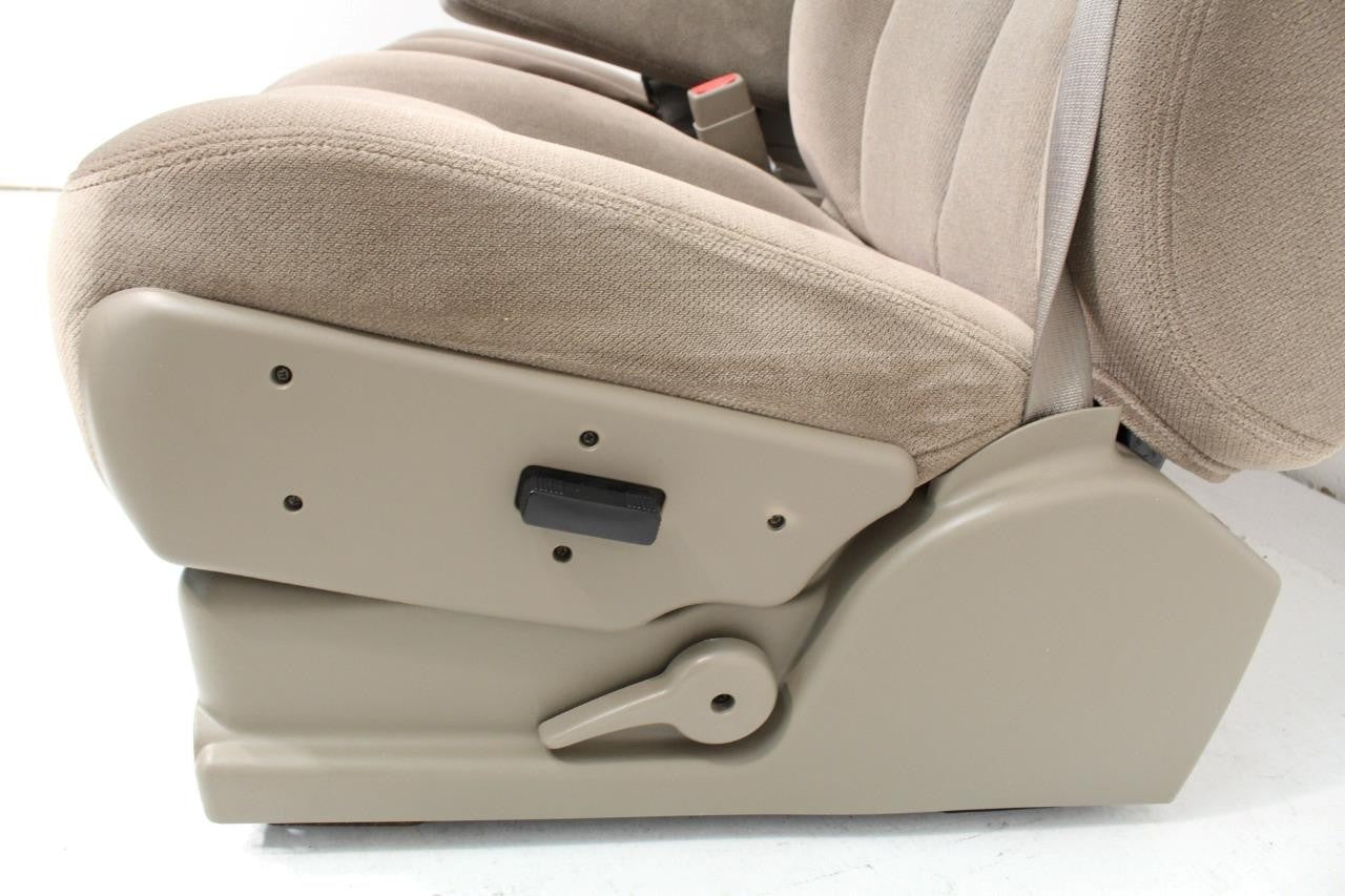 1999 - 2006 Sierra Silverado Front Seats, Power Tan Cloth Split Bench w Jumpseat