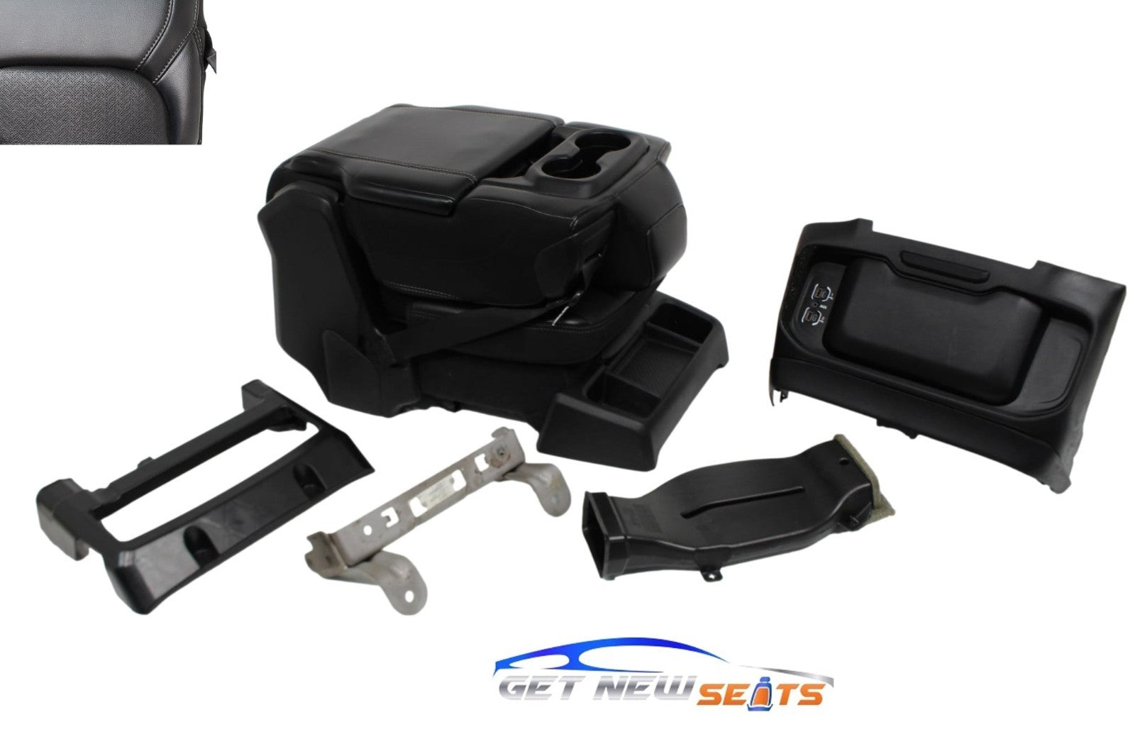 2019 - 2025 Ram 1500 Center Jumpseat, Laramie Black Leather w Dash Trim Brackets