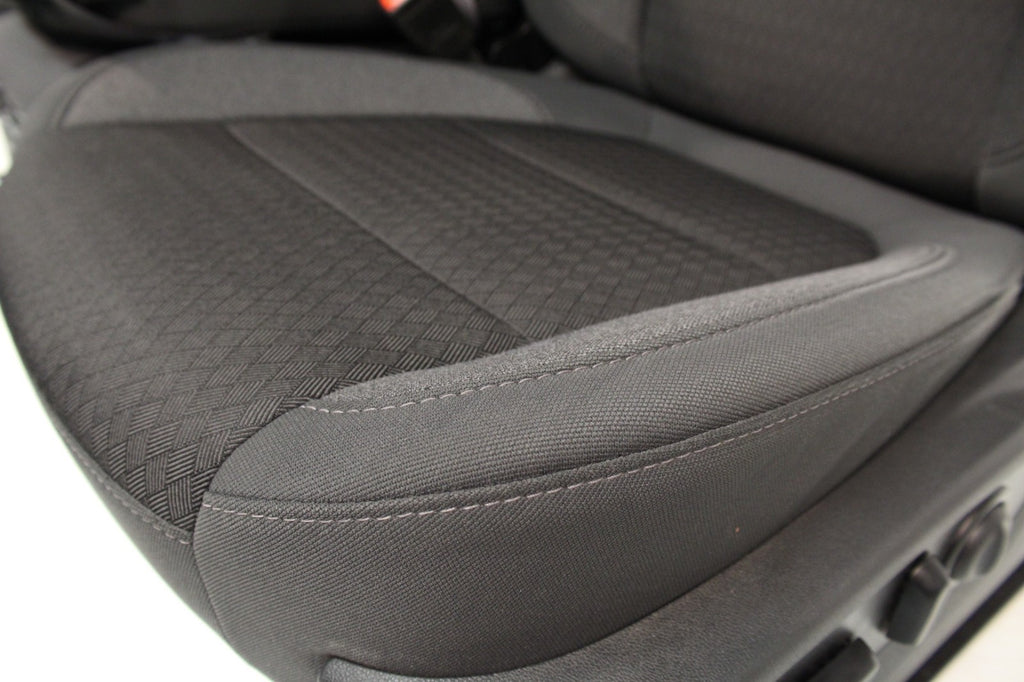 2019 - 2026 Chevy Silverado Split Bench Seat, LT Black Cloth w/ Power Driver
