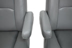 Ford Econoline Front Bucket Seats, Gray Vinyl w/ Folding Armrests, Fits 1997+