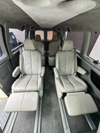 2011-2020 Toyota Sienna Second Row Recliner Seats, Bisque Beige Leather w/ Belts