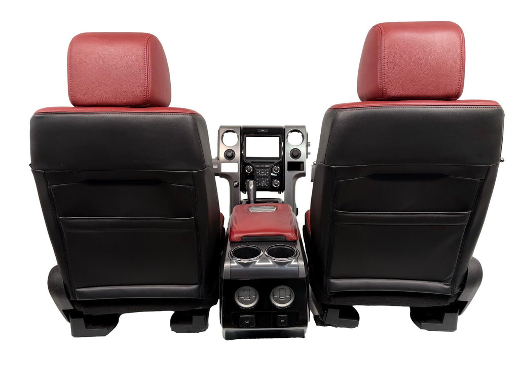 2009-2014 Ford F150 Limited Interior, OEM Red Leather Seats Console Door Panels
