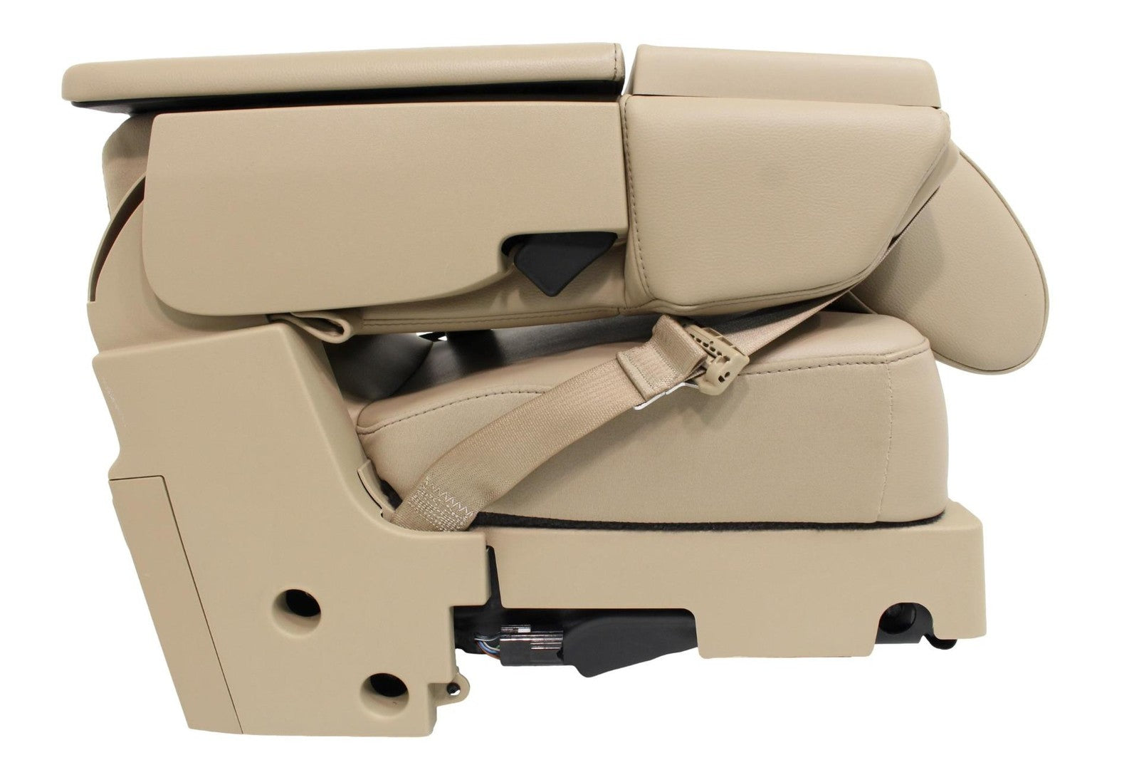 2015 - 2022 Ford F150 Super Duty Center Jumpseat, Camel Tan Leather w/ Brackets