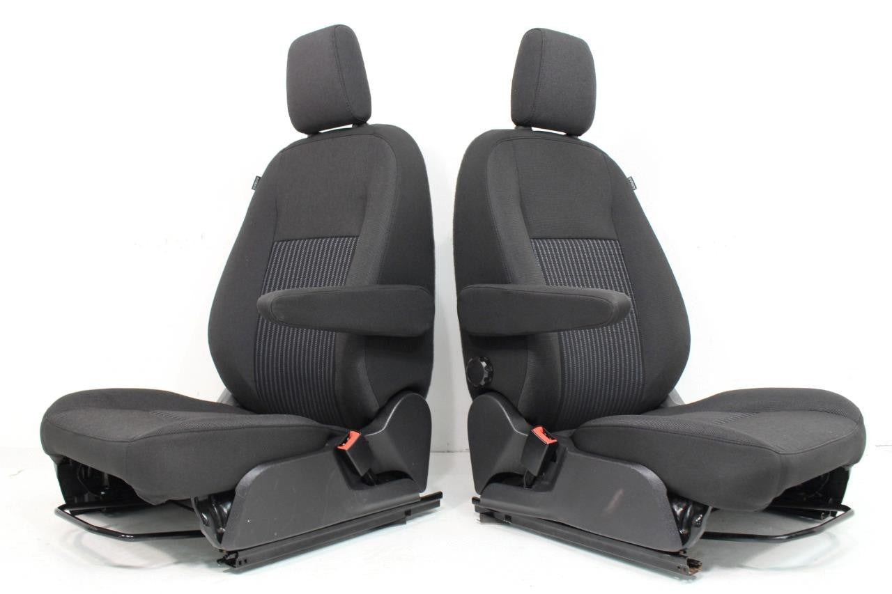 2015 - 2023 Ford Transit Black Cloth Front Bucket Seats with Armrests