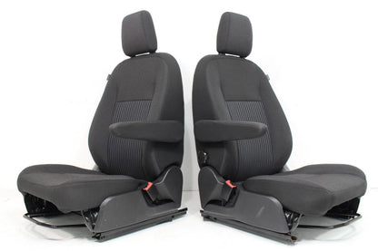 2015 - 2023 Ford Transit Black Cloth Front Bucket Seats with Armrests