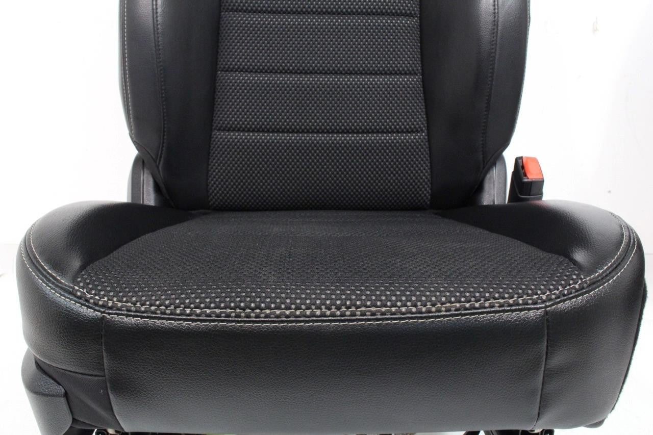 2009 - 2018 Dodge Ram Front & Rear Seats Set, Sport Black Vinyl & Cloth Heated