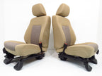 1999 - 2016 Ford Super Duty Front Seats, XLT Adobe Tan Cloth w/Power Driver OEM