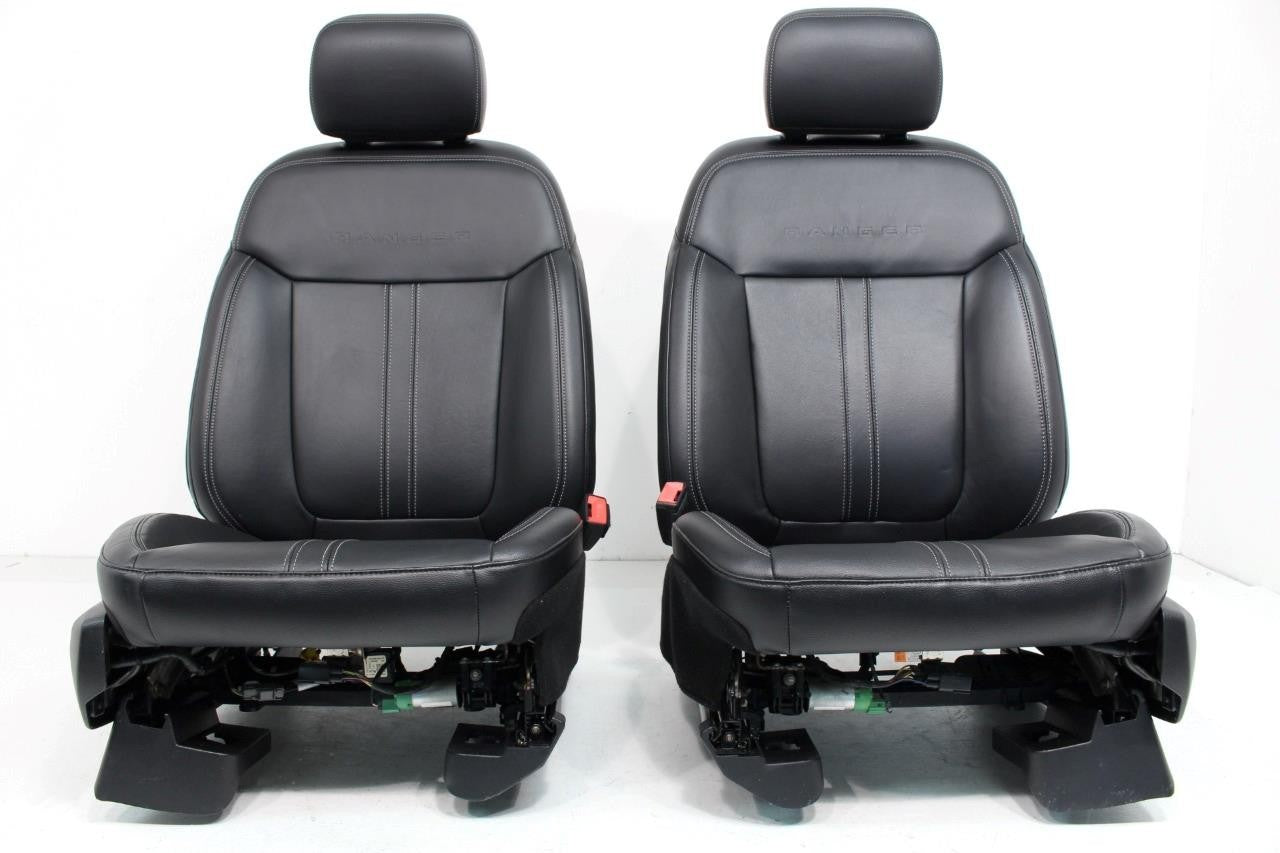 98-10 Ford Ranger FX4 Crew Cab Leather Seats Front Rear Bench Set Blackc