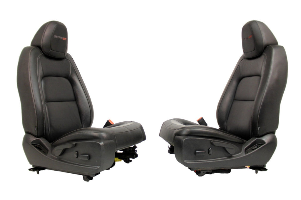 2015 - 2022 Chevy Colorado Seats Set – ZR2 Crew Cab Black Leather Power Heat
