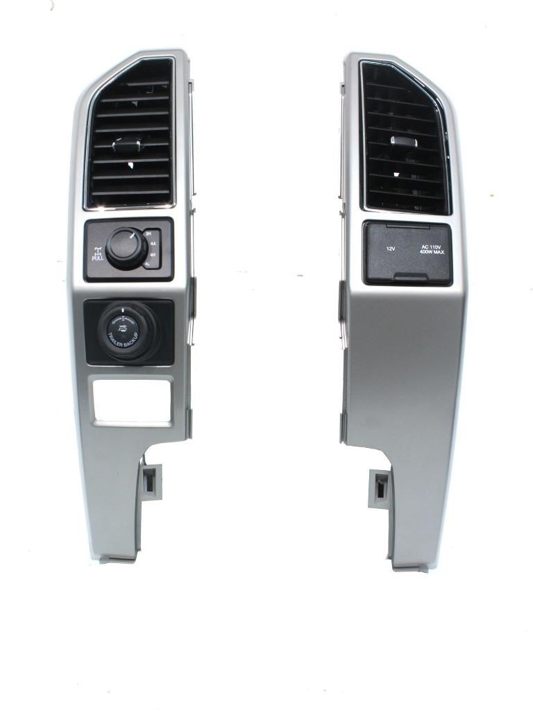 15-22 Ford Truck Center Console & Install Kit w/o Shifter - Black Leather Lariat