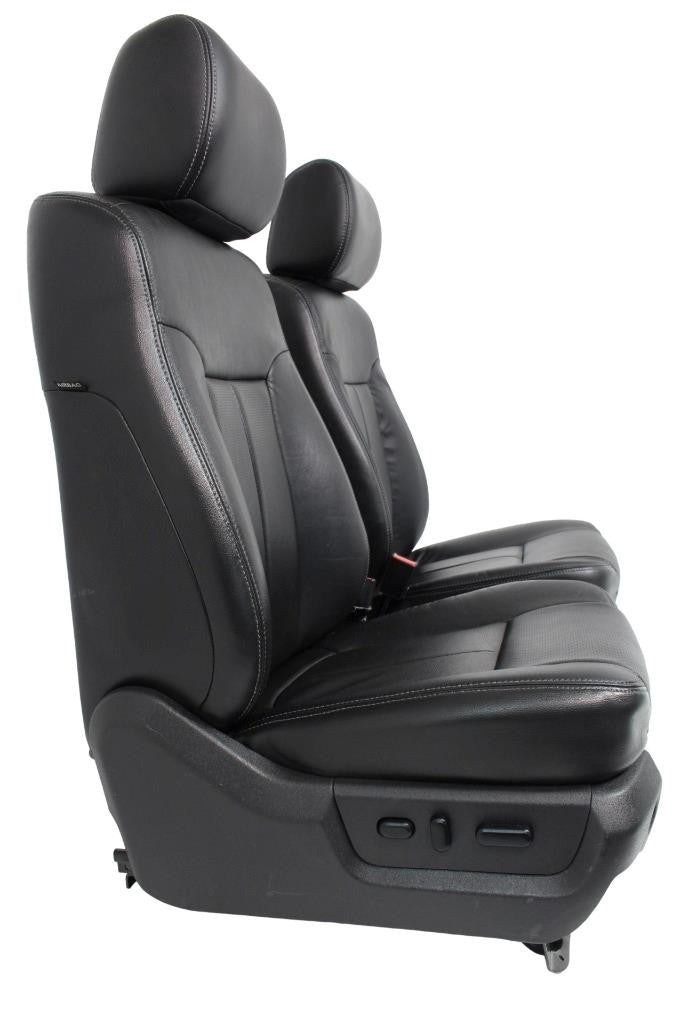 1999 - 2016 Ford Super Duty Front Seats, Lariat Black Leather, Power Heat Cool