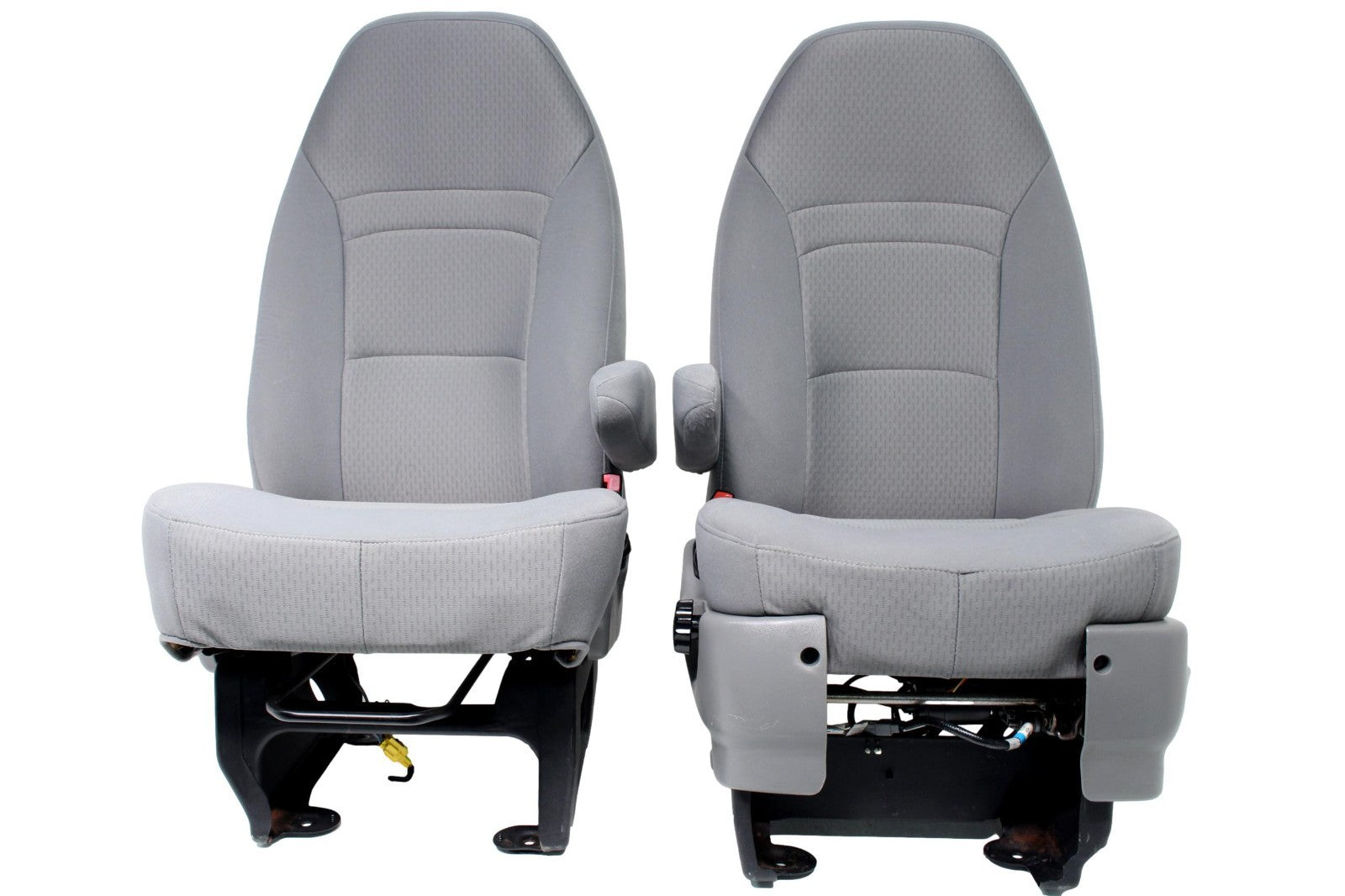 Ford Econoline SEATS E150 E250 E350 front POWERED RV Buckets with LUMBAR GRAY