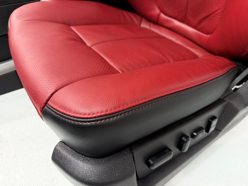 2009-2014 Ford F150 Limited Interior, OEM Red Leather Seats Console Door Panels