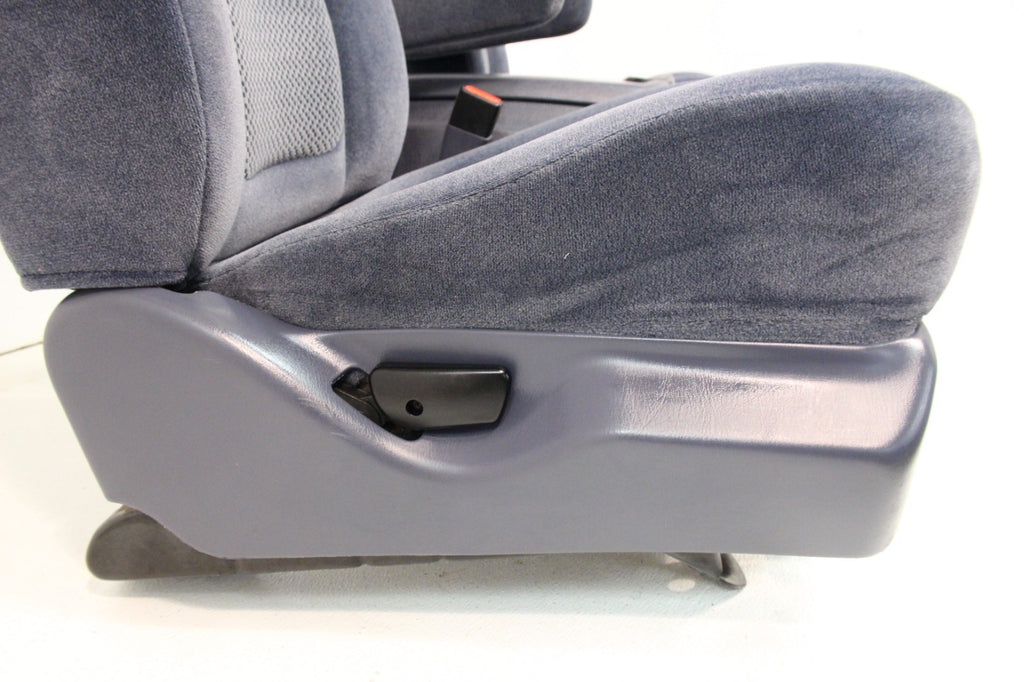1999 - 2007 Ford Super Duty Front Bucket Seats, Denim Blue Cloth Fits 73+ Trucks