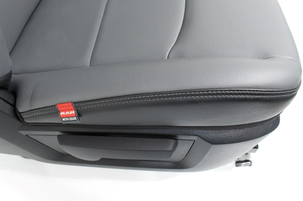 2019 - 2024 Ram HD Front Bench Seat, Diesel Gray Vinyl Manual w Center Jump Seat