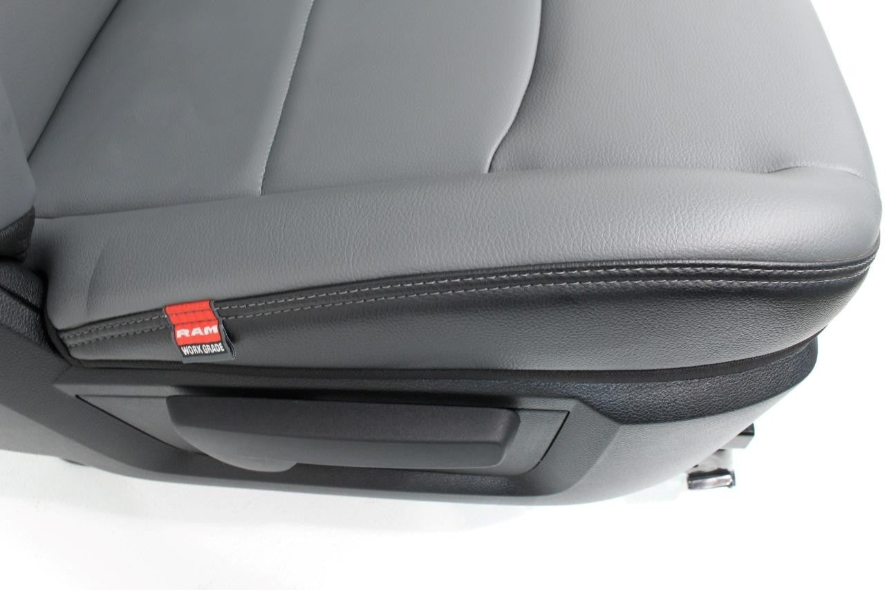 2019 - 2024 Ram HD Front Bench Seat, Diesel Gray Vinyl Manual w Center Jump Seat