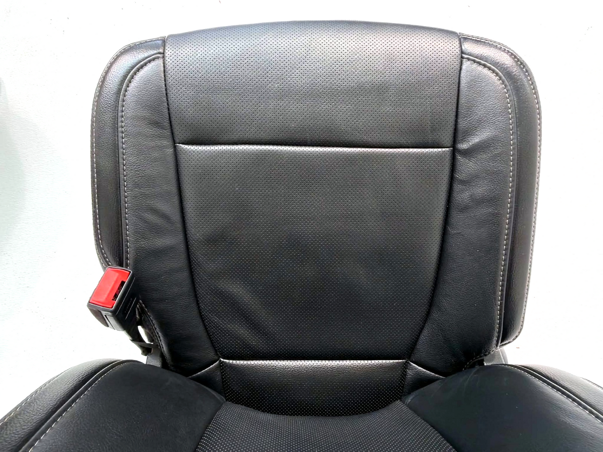 2017-2022 Ford Super Duty Lariat Front Seats, Black Leather Heat Ventilated