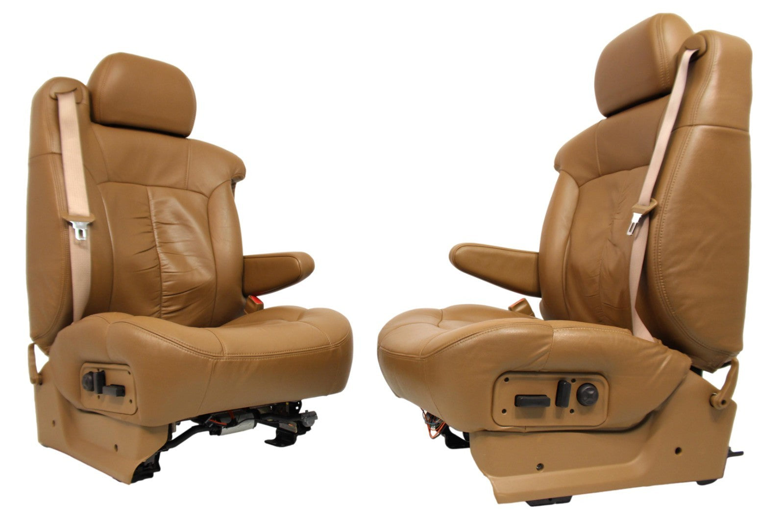 1999 - 2002 Chevy Silverado Sierra Bucket Seats, Oak Tan Leather Power Heat