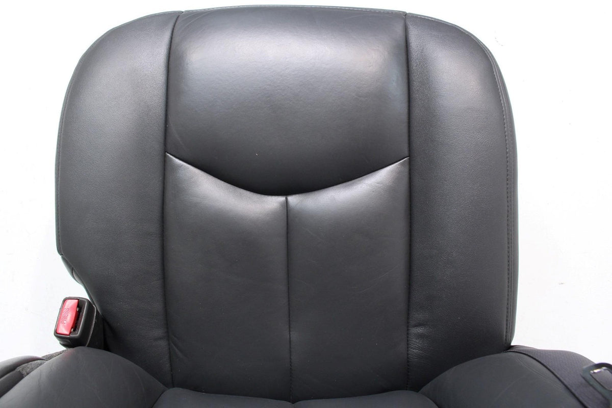 99-06 Sierra Silverado Front Seats, Dark Pewter Leather, Power Lumbar Bolster