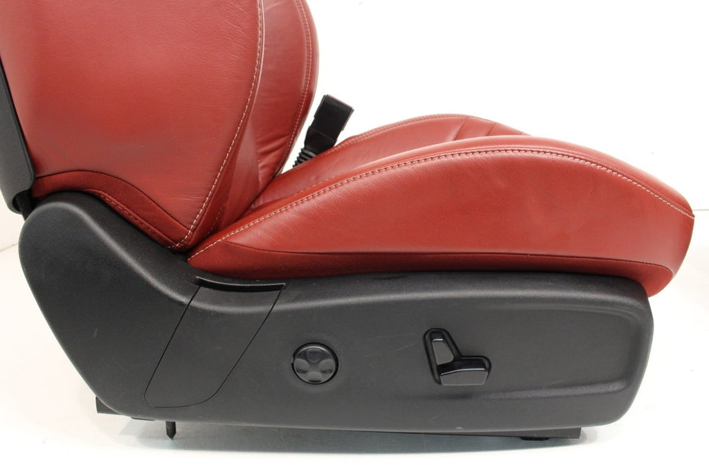 11-23 Dodge Charger SRT Seats, Demonic Red Laguna Leather OEM w/ Power Heat Cool