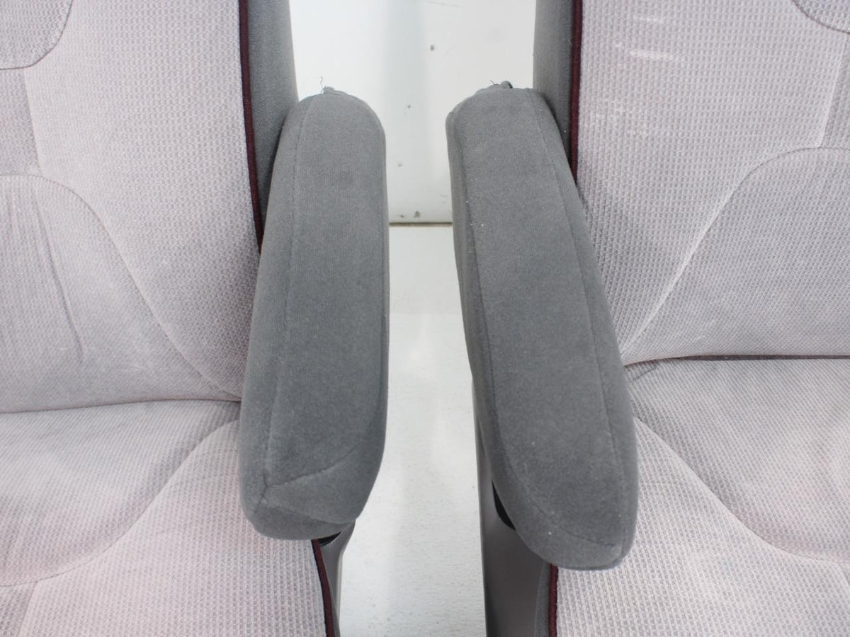 Ford Econoline Front Bucket Seats, Powered Gray Cloth w/ Folding Armrests, 1997+