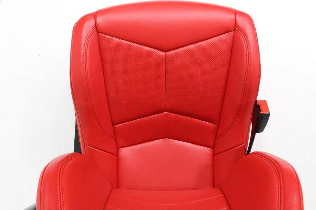 2020 - 2025 Chevy Corvette C8 Seats GT1 Adrenaline Red Leather 8-Way Power