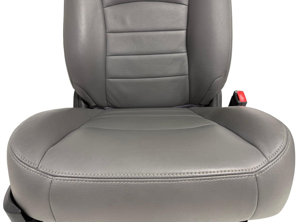 2009 - 2018 Dodge Ram Seats Set Crew Cab, Alea Gray Leather w/ OEM Power Driver
