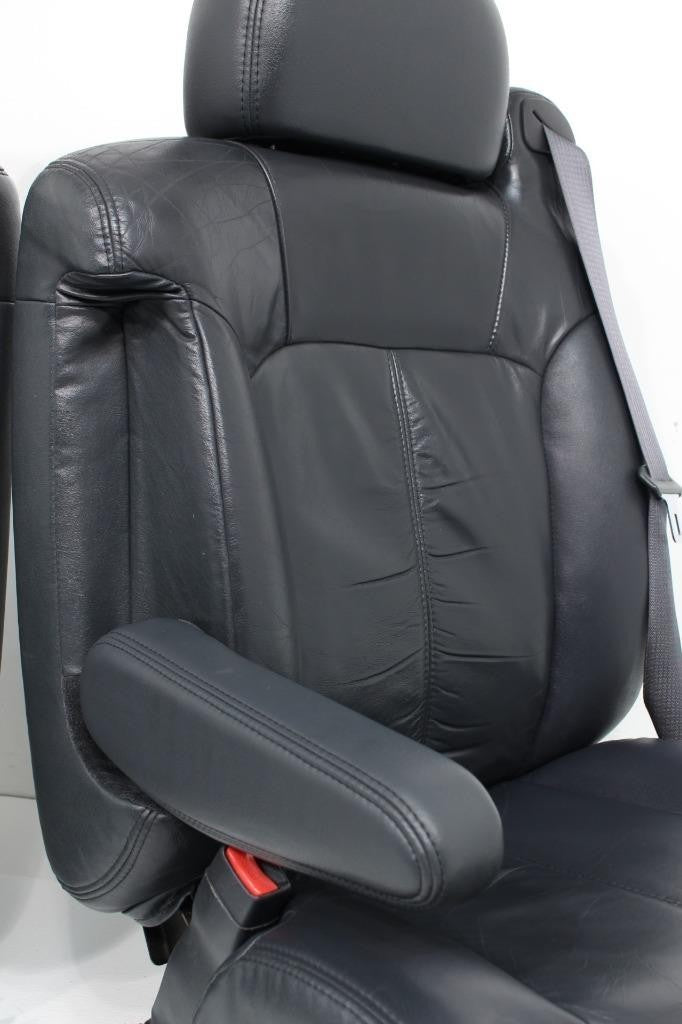 1999 - 2002 GMC Sierra Chevy Silverado Seats, Graphite Off-Black Leather, Power