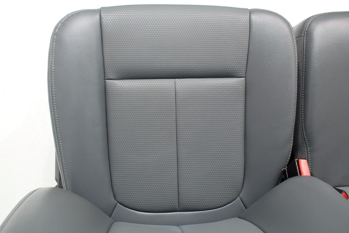 1999 - 2016 Ford Super Duty Front Seats, XL Steel Gray Vinyl Bench w/ Jumpseat