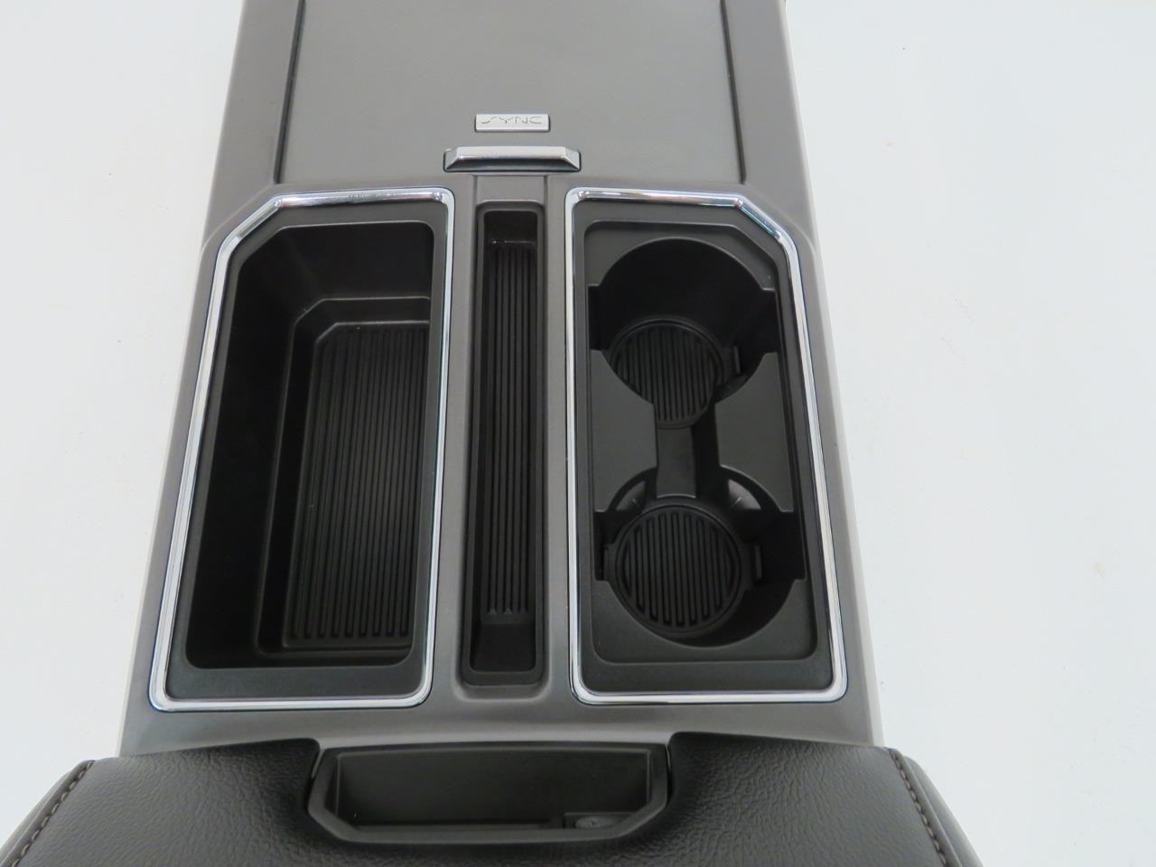 15-22 Ford Truck Center Console & Install Kit w/o Shifter - Black Leather XLT