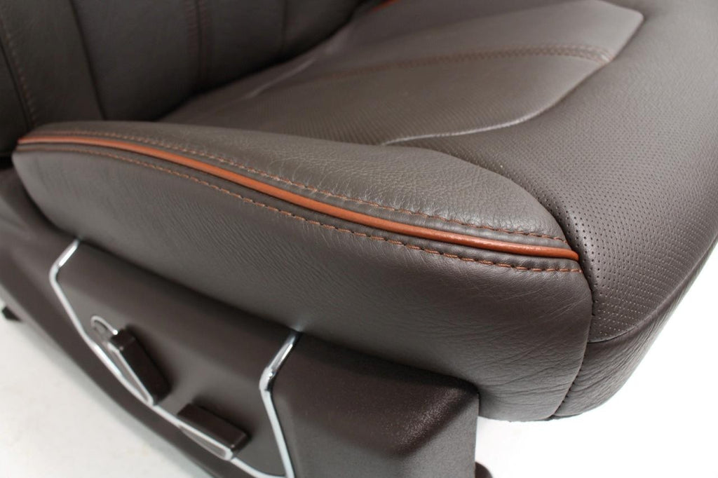 2015-2022 Ford F150 Super Duty Seats Set, King Ranch Java Brown Leather Crew Cab