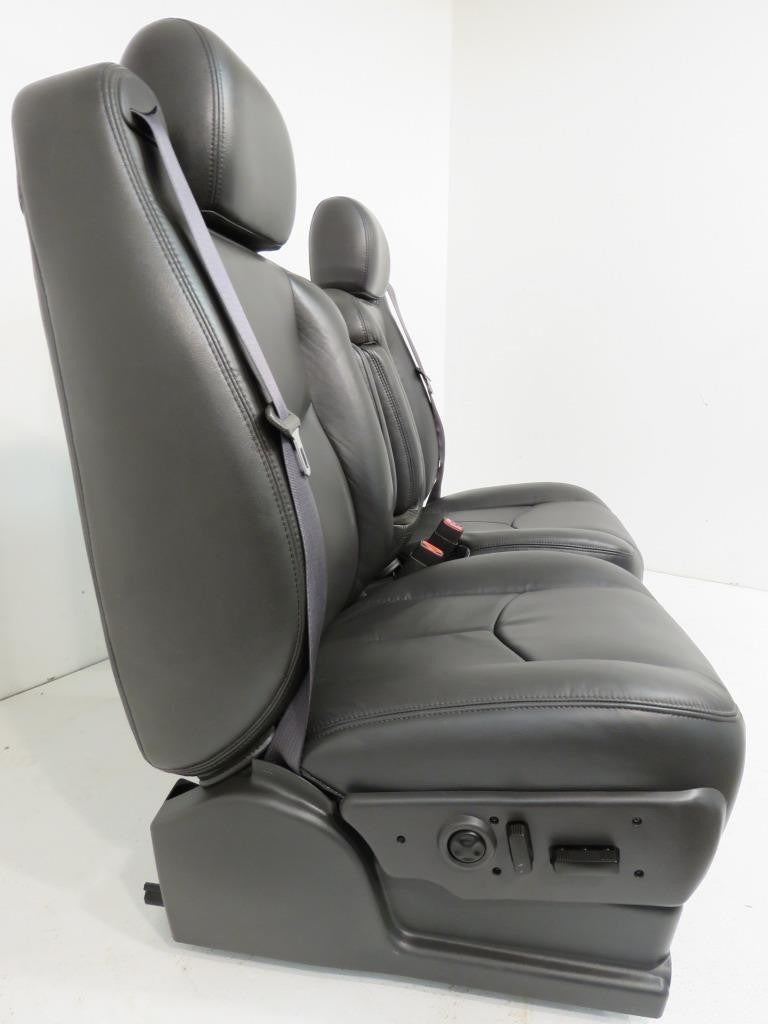 2003 - 2007 Sierra Silverado HD Seats, Dark Pewter Leather, Full Set Crew Cab