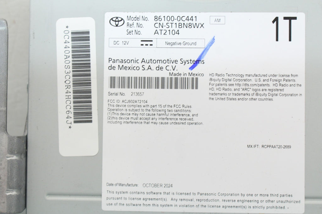 2022 - 2026 Toyota Tundra OEM 14" Head Unit Radio GPS Nav Screen