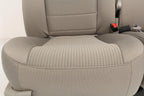 1999-2010 Ford Super Duty Stone Gray Cloth Bucket Seats with Folding Jump Seat