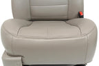 2008-2010 Ford Super Duty Front Seats, Power Stone Gray Leather Lumbar OEM